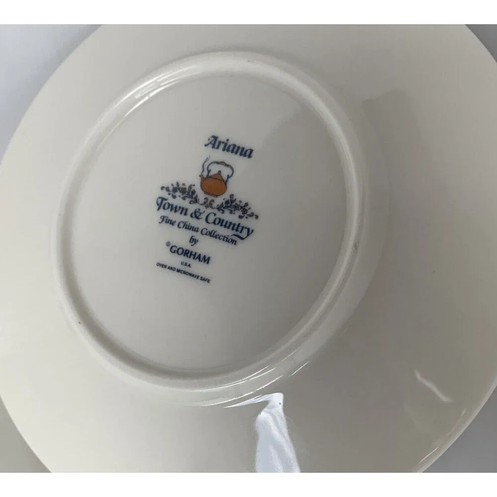 8 Gorham Ariana China Plates - Bread & Butter / Saucers; Town & Country